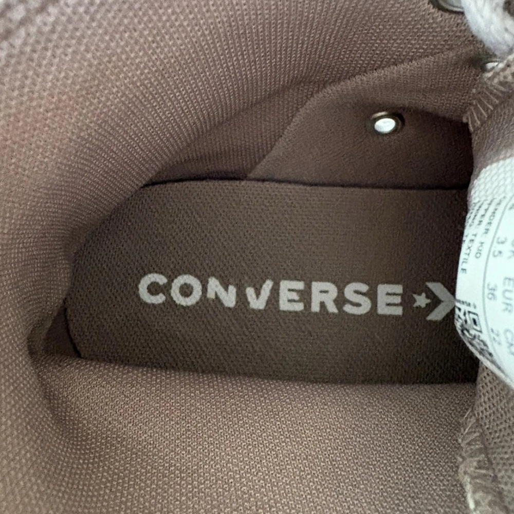 Converse Dusty Rose Faux Suede Embroidered Floral High Hi-Top - Picture 7 of 7